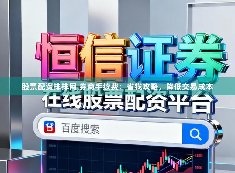 股票配资排排网 券商手续费：省钱攻略，降低交易成本